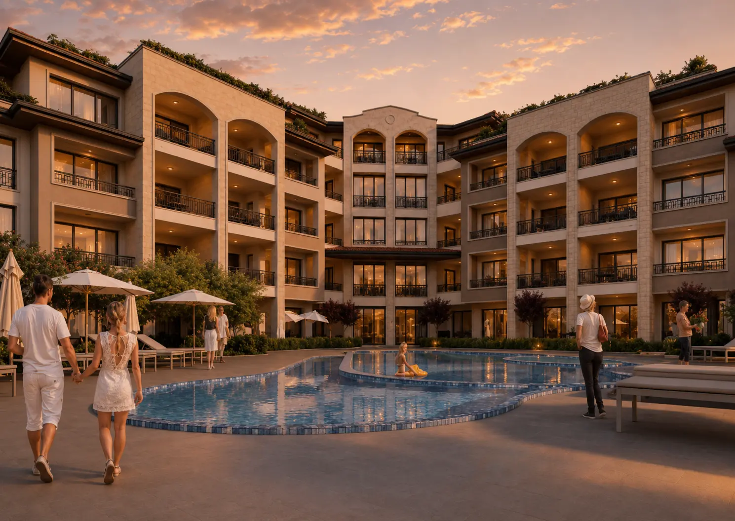 Архитектурная 3D-визуализация жилого комплекса Holiday Resort в Свети-Власе
